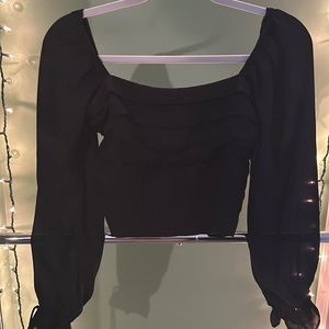 ‼️3/$25 Cute Black Ruffle Top
